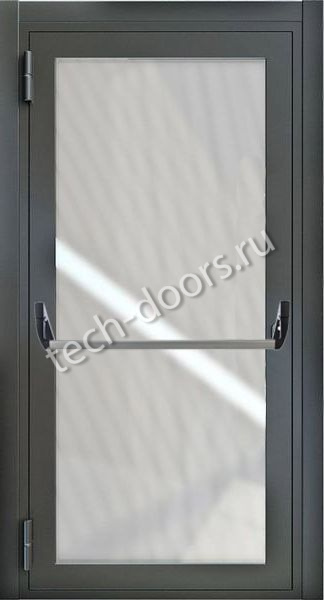 Одностворчатая противопожарная дверь из алюминиевого профиля EIWS 60